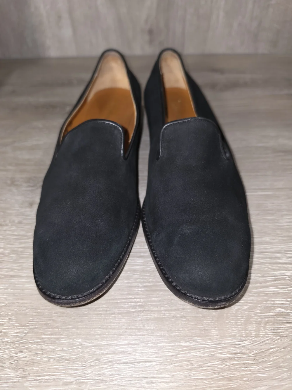 Vintage Salvatore Ferragamo Sport Black Suede Slip-On Loafers 9B